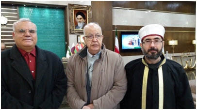 Ο Σοφολογιώτατος Τοποτηρητής Μουφτής μαζί με τα μέλη Ένωσης  Θεολόγων Τυνησίας και Αλγερίας τους κ.κ. Μαχμούντ Ομάρ και Μπαδρί Μαντανί